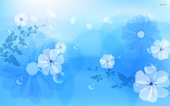 Blue Flowers Wallpaper