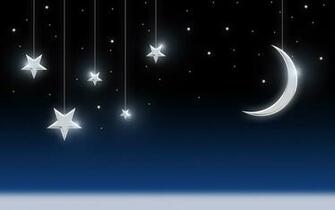 Sky With Moon And Stars X Close