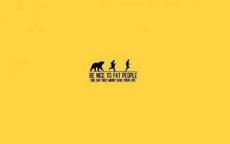 Yellow Fat Funny People Running Bears Life Background Wallpaper