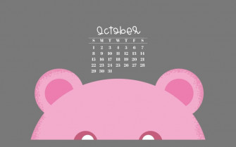October Desktop Wallpaper Cute Calendar