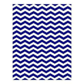 Navy Blue And White Zigzag Chevron Pattern Customized