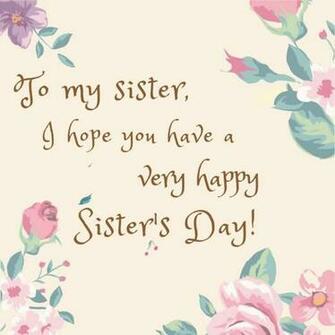Happy Sisters Day Greeting Pictures And Image