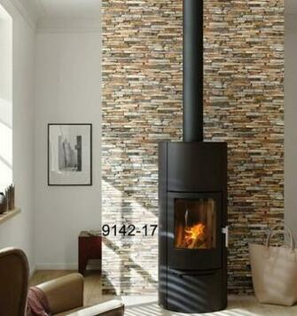 Stone Wall Look Wallpaper Traditional In Mitcham