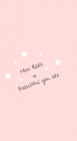 How Rare Beautiful You Are Beauty Quotes iPhone Wallpaper