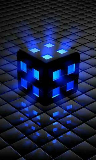 Blue Cube Galaxy S3 Wallpaper