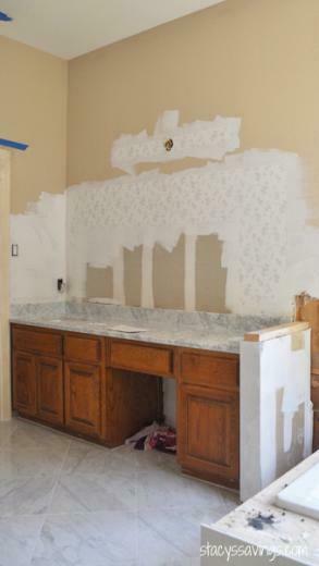 Bathroom Primer Over Wallpaper