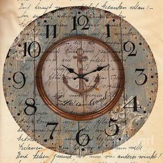 Antique Clock Anchor Vintage Wallpaper iPhone 5s Case By