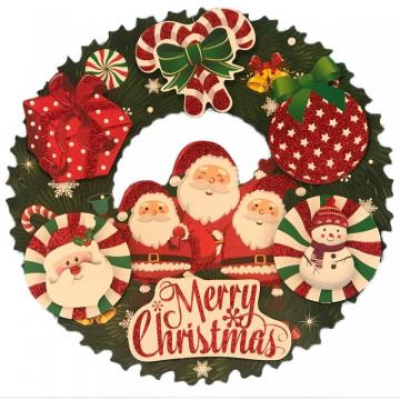 Christmas Decorations Wall Stickers Merry Garland