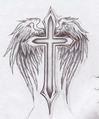 Winged Cross By Timbertime