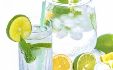 Lemon Lime Mint Soda Fresh Refreshment Drink HD Wide