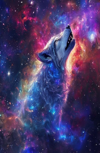 Galaxy Wolf Wallpaper