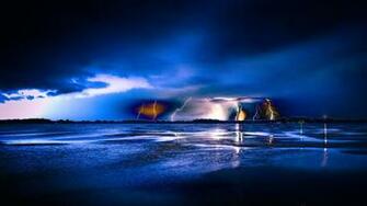 Night Lighting Storm HD Wallpaper Wallpaperfx