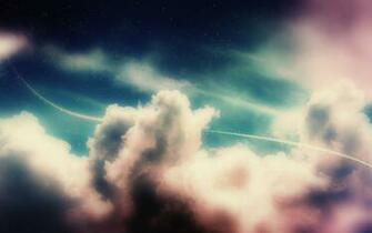 Vintage Clouds Cool Background
