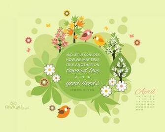Christian Wallpaper April Desktop Calendar