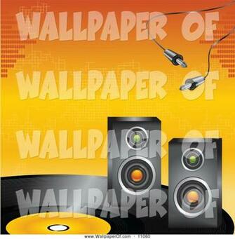 Larger Pre Wallpaper Of A Pair Cables Over Two Radio Speakers