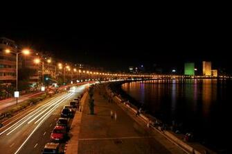 Night Marine Drive Mumbai Wallpaper Baltana