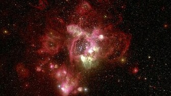 Wallpaper Nebula Red Hubble Telescope Full HD