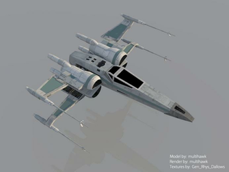 Star Wars The Force Awakens T X Wing Render By Multihawk On