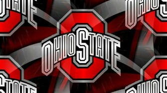 Red Block O White Ohio State On An Abstract Buckeyes