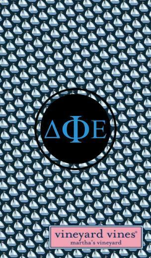 Delta Phi Epsilon Vineyard Vines iPhone Monogram Background