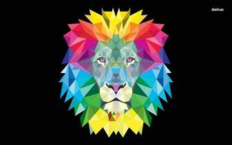 Colorful Lion Wallpaper Digital Art