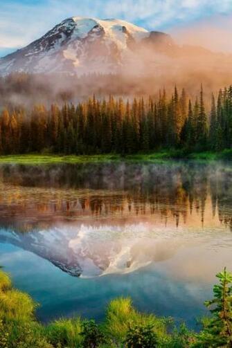 Mount Rainier Landscape iPhone Wallpaper