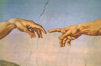 Del Uomo Mano Di Dio E Adamo Michelangelo La Cappella Sistina