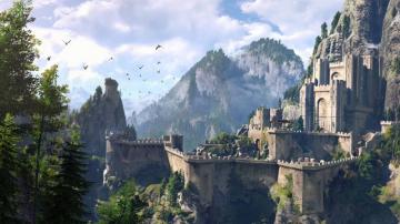 Mountain Castle Wallpaper