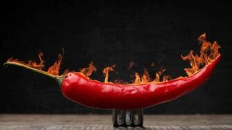 Chili Pepper On Fire UHD 4k Wallpaper