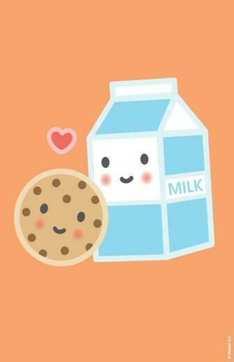 Milk And Chocolate Cookie Art Wallpaper