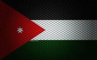 Wallpaper Flag Of Jordan 4k Creative Art Metal Mesh