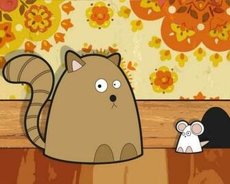 Wallpaper Mouse Hole Cat Drawing Hunting HD