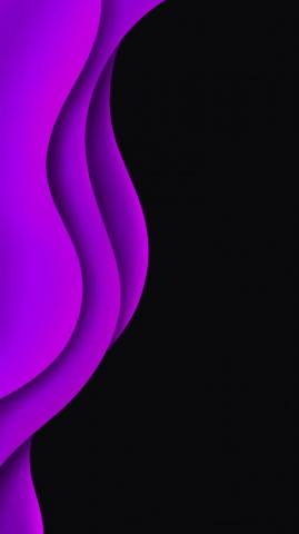 Purple Waves Abstract Background Black Pattern Pink Wave HD