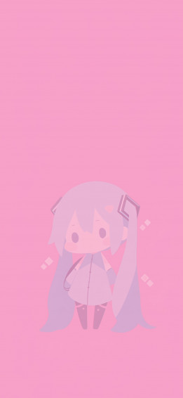 Cute Hatsune Miku Pink Wallpaper iPhone