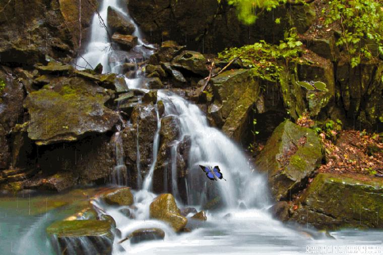 Animasi Air Terjun Bergerak Gambar Wallpaper Waterfall