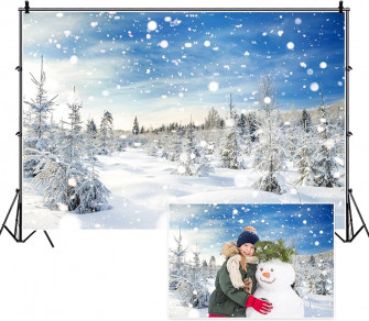 Amazon 5ft Winter Mountain Photography Backdrop White