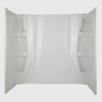 In H High Gloss White Polystyrene Bathtub Wall Surround At Lowes