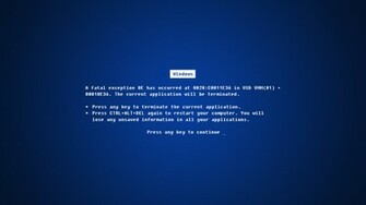 Blue Screen Of Death Desktop Pc And Mac Wallpaper
