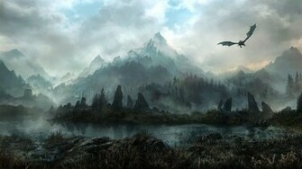 Skyrim Landscape Cool Wallpaper
