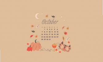 October Calendar Wallpaper