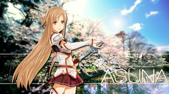 Anime Sword Art Online Asuna Yuuki Miecz Aincrad Tapeta