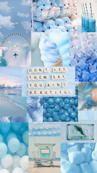 Pastel Blue Phone Wallpaper iPhone Vintage Cute