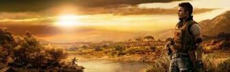 Dual Screen Panorama Action Games Wallpaper Image Featuring Far Cry
