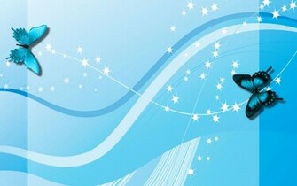 Wallpaper Blue Butterfly Art Desktop Background