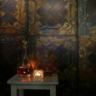 Wallpaper Brooklyn Tins Metal Gold Tin Merci