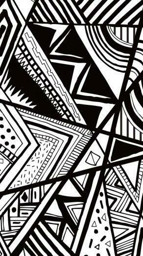 And White Doodle iPhone 5s Wallpaper