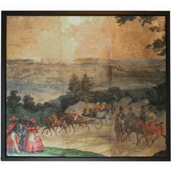 Rare Jean Zuber Et Cie Wallpaper Mural Of New York Bay 19th C At