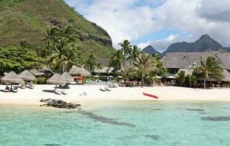 Wallpaper Beach Tahiti Palms Resort Moorea Isl Image For