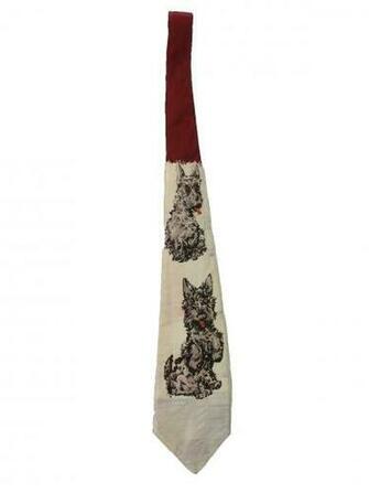1940s Vintage Neck Tie Late 40s Mastercraft Original Hand