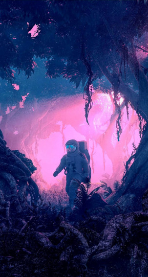 Astronaut Phone Wallpaper Space Artwork Nature iPhone